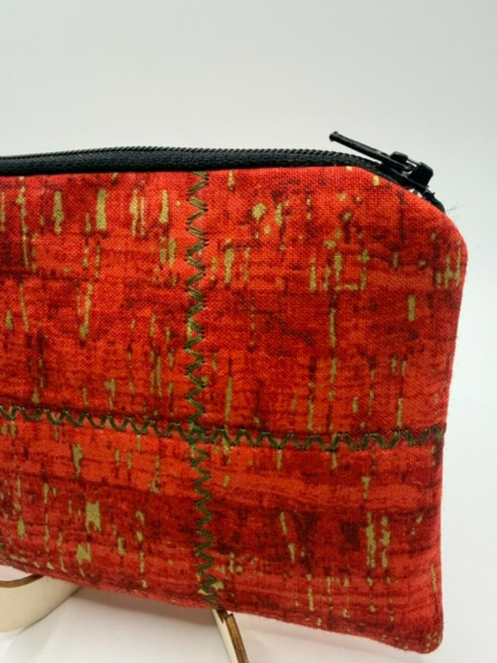 Homemade Red Embroidered Pouch - Picture 4 of 6